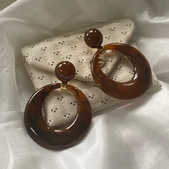 Sezane 'Gabrielle' Earrings in Coffee. *rare* - Picture 3 of 10